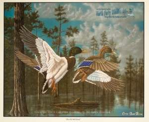 The Old Mill Pond Waterfowl Print